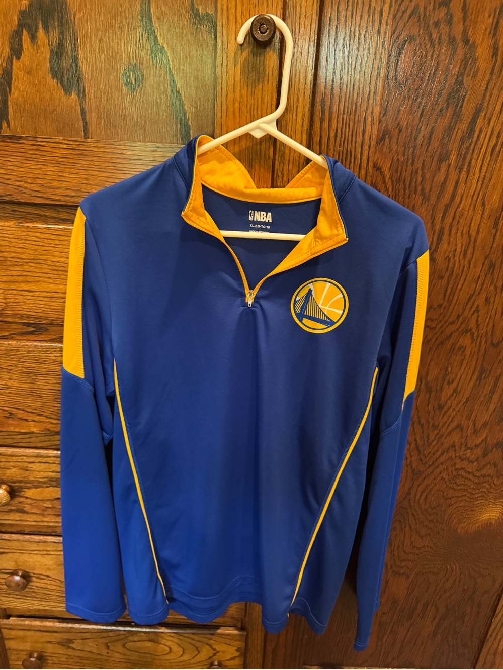 NBA Golden State Warriors Blue and Yellow Pullover Hoodie